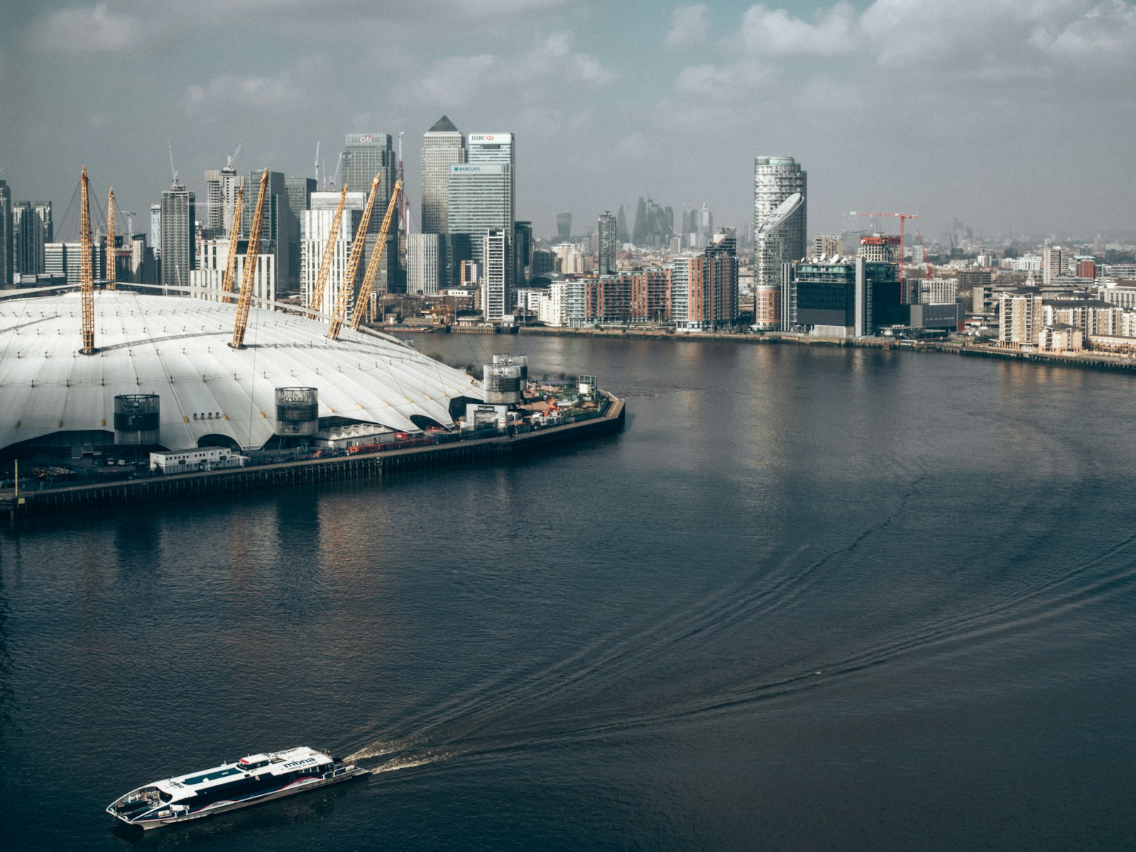 View of O2 Arena in North Greenwich